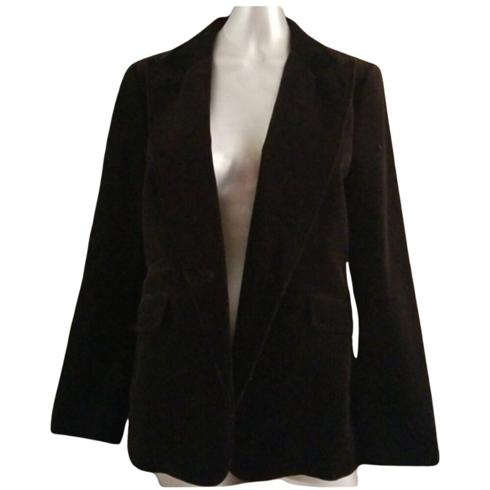 Zara Black Velour Blazer